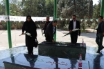 برگزاری مراسم گرامیداشت هفته دفاع مقدس و آیین گلاب شویی در جوار مقبره مطهر شهدای گمنام دانشکده ملی مهارت انقلاب اسلامی 5
