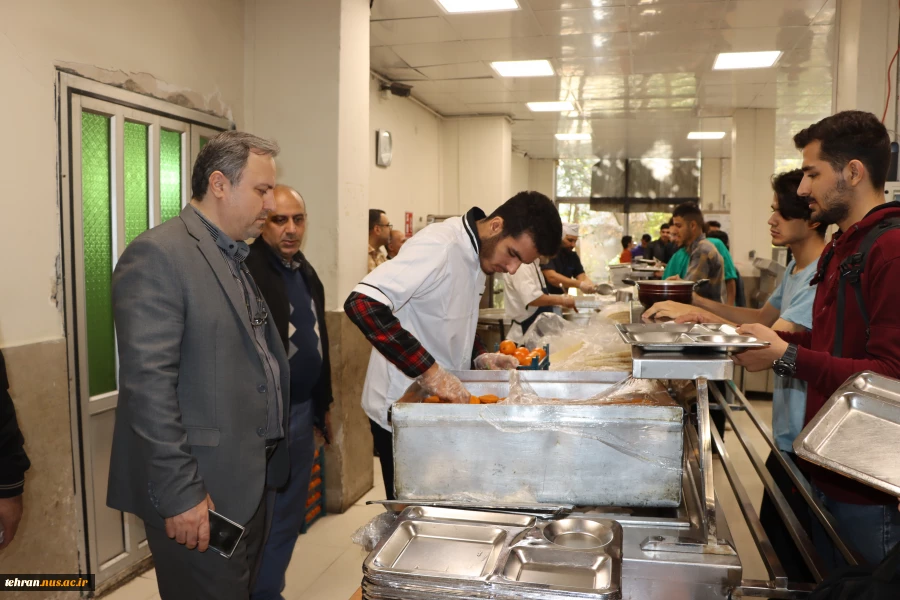 بازدید سرزده رئیس دانشگاه ملی مهارت استان تهران از بوفه، سلف سرویس و خوابگاه دانشجویی در دانشکده ملی مهارت انقلاب اسلامی تهران 3