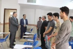 در آستانه آغاز سال تحصیلی جدید و همزمان با فرارسیدن هفته دفاع مقدس صورت پذیرفت؛

بازدید معاون آموزشی دانشگاه ملی مهارت از کارگاه‌های آموزشی دانشکده فنی انقلاب اسلامی و برگزاری مراسم گرامیداشت هفته دفاع مقدس و آیین گلاب شویی در جوار مقبره مطهر شهدای گمنا