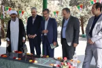 در آستانه آغاز سال تحصیلی جدید و همزمان با فرارسیدن هفته دفاع مقدس صورت پذیرفت؛

بازدید معاون آموزشی دانشگاه ملی مهارت از کارگاه‌های آموزشی دانشکده فنی انقلاب اسلامی و برگزاری مراسم گرامیداشت هفته دفاع مقدس و آیین گلاب شویی در جوار مقبره مطهر شهدای گمنا